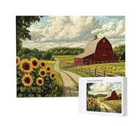 Puzzle Adulte 3000 Pièces La Ferme Puzzles pour Adultes Jeu éducatif Défi Jouets 3000 Pièces Puzzles pour Adultes Enfants, Puzzle de Bricolage Coloré pour la Décoration de la Maison 122x80cm l-620