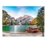 Puzzle Adulte 3000 Pieces Lac De Braies Italie - Collection Paysage Automne - Montagne