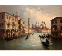 Puzzle Adulte 3000 Pièces Puzzle Venise Puzzles pour Adultes Jeu éducatif Challenge Toy, Jeu d'adresse pour Toute la Famille, Ville d'eau Wooden Puzzles Classiques, Décoration Cadeau 122x81cm g-439