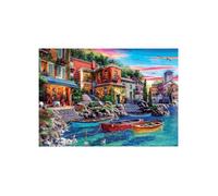 Puzzle Adulte 3000 Pieces Ville De Come : Barques Au Bord De La Mer Collection Paysage Itale - Mer Et Ocean