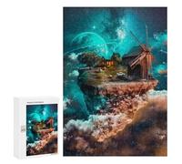 Puzzle Adulte 300pcs Adolescent Floating Island Fantasy, 1 puzzle décoration murale interaction parent-enfant 300pcs