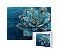 Puzzle Adulte 4000 Pièces Bleu Fleurs 140x87cm Impossible Difficile Défiant, Puzzles pour Adultes Jeu éducatif Défi Jouets 4000 Pièces Puzzles pour Adultes, Divertissement Créatif Cadeau u-449