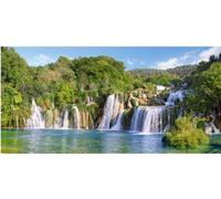 Puzzle Adulte 4000 Pieces Les Cascades de la rivière du Parc National de krka - Set Collection Paysage de Croatie + 1 Carte Tigre