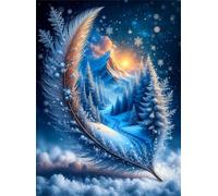 Puzzle Adulte 4000 pièces,Paysage d'hiver aux Plumes 148x105 cm Puzzles pour Adultes Jeu éducatif Défi Jouets 4000 Pièces Puzzles pour Décoration de la Maison
