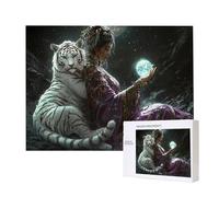 Puzzle Adulte 4000 Pièces Tigre Femme 140x87cm Impossible Difficile Défiant, Puzzles pour Adultes Jeu éducatif Défi Jouets 4000 Pièces Puzzles pour Adultes, Divertissement Créatif Cadeau u-454