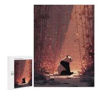 Puzzle Adulte, 500 PCS, avec Illustration Panda in A Bamboo Forest, comme Loisir Apaisant pour Les Passionnés, pour Jouer Ensemble