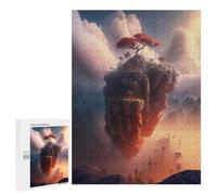 Puzzle Adulte, 500 PCS, avec Illustration The Floating Castle, comme Activité Captivante pour Les Soirées Tranquilles, À La Maison