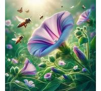 Puzzle Adulte 500 Pièces 45x45 cm Puzzles pour Adultes Jeu éducatif Défi Jouets 500 pièces Puzzles pour Adulte, Puzzle Familial Parfait Fleurs de Gloire du Matin