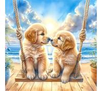 Puzzle Adulte 500 Pièces 45x45 cm Puzzles pour Adultes Jeu éducatif Défi Jouets 500 pièces Puzzles pour Adulte, Puzzle Familial Parfait Chiens de Plage