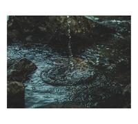 Puzzle Adulte 500 Pièces,Activité Anti-Stress-Eau,Spray,Gouttes,Lac,Pierres 52x38cm