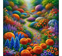 Puzzle Adulte 500 Pièces, Bricolage Puzzle Jardin Luxuriant Paradis, Puzzles Impossible 500 Pieces, Jeu de Famille Team Building, Cadeau pour Les Amants ou Les Amis, Unique Home Decor