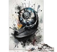 Puzzle Adulte 500 pièces Escargot Natures Trailblazer Puzzle en Bois Puzzles pour Adultes Jeu éducatif pour Adolescents Adultes 500 pièces (52 x 38 cm)