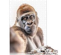 Puzzle Adulte 500 pièces Gorille Selfie Puzzles Puzzles en Bois pour Adultes et Adolescents à partir de 12 Ans 500 pièces (52 x 38 cm)