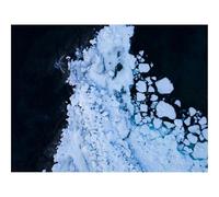 Puzzle Adulte 500 Pièces,Jeu De Société-Glacier,éclats,océan,Vue aérienne 52x38cm