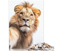 Puzzle Adulte 500 pièces Lion Selfie Puzzle Adulte Puzzle Divertissement Familial Jouets 500 pièces (52 x 38 cm)