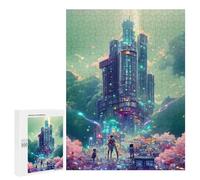 Puzzle adulte 500 pièces Neon Skyscraper Dreamscape 1 puzzle adulte jouets décoration murale cadeaux femme cadeau cadeau de jeux 500pcs