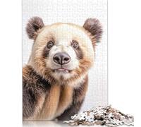 Puzzle Adulte 500 pièces : Panda prenant Un Selfie. Puzzle en Bois Durable pour Adultes | Jeux 500 pièces (52 x 38 cm).