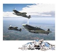 Puzzle Adulte 500 pièces Planes War Thunder Attack Puzzles pour Adolescents Cadeaux Puzzles pour Adultes 500 pièces (52 x 38 cm)