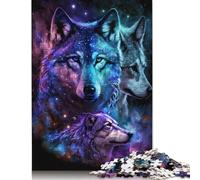 Puzzle Adulte 500 pièces pour Adolescents, Puzzle de Jeu, Puzzle Galaxy Wolf, Jeux éducatifs, activités familiales, 500 pièces (52 x 38 cm)
