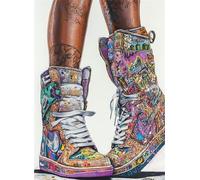 Puzzle Adulte 500 Pièces Puzzle Graffiti Puzzles pour Adultes Jeu éducatif Challenge Toy, Jeu d'adresse pour Toute la Famille, Chaussure Wooden Puzzles Classiques, DIY Décoration Cadeau 52x38cm g-967