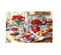 Puzzle Adulte 500 pièces Tasses à Pain de Cuisine 52x38 cm Puzzles pour Adultes Jeu éducatif Défi Jouets 500 Pièces Puzzles pour Décoration de la Maison