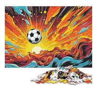 Puzzle Adulte 500 pièces Vintage Soccer on The Air Puzzles pour Adolescents Cadeaux Puzzles pour Adultes 500 pièces (52 x 38 cm)