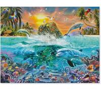 Puzzle Adulte 5000 Pièces（181x105.5cm）, Île sous-Marine, Puzzle Adulte, Décoration Intérieure Moderne et Cadeau Unique