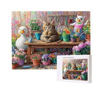 Puzzle Adulte 5000 Pièces Animaux de la Ferme Puzzles pour Adultes Jeu éducatif Défi Jouets 5000 Pièces Puzzles pour Enfants, Puzzle de Bricolage Coloré pour la Décor de la Maison 156x105cm l-622