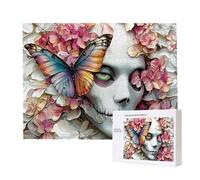 Puzzle Adulte 5000 Pièces Crâne papillon 156 x 105cm Puzzles pour Adultes Jeu éducatif Défi Jouets 5000 Pièces Puzzles pour Adultes Enfants, Puzzle de Bricolage Coloré pour la Décor de la Maison m-522