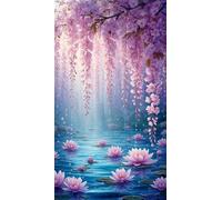 Puzzle Adulte 5000 Pièces,DIY Jeu éducatif Classique Puzzles,Un Puzzle Difficile,Cadeaux pour Femmes,Cadeaux pour Hommes,Thème : Lotus Rose Lilas