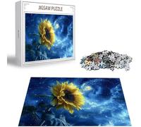 Puzzle Adulte 5000 Pièces Puzzle Ciel étoilé Puzzles pour Adultes de Qualité Supérieure, Tournesol Puzzles Classiques, DIY Jeu D'Intelligence De l'art de la Décoration Maison Jeu Cadeau Noël H-7541