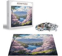 Puzzle Adulte 5000 Pièces Puzzle Fleurs de Cerisier Puzzles pour Adultes de Qualité Supérieure, Mont Fuji Puzzles Classiques, DIY Jeu D'Intelligence De l'art de la Décoration Maison Cadeau Noël H-872