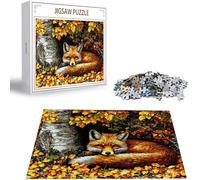 Puzzle Adulte 5000 Pièces Puzzle Renard Puzzles pour Adultes de Qualité Supérieure, Animal Puzzles Classiques, DIY Jeu D'Intelligence De l'art de la Décoration Moderne Maison Jeu Cadeau Noël H-3455