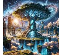 Puzzle Adulte 60 Pieces, Puzzles Classiques Qualité Supérieure Arbre Cosmique Magique, Bricolage Divertissement Créatif Jeux, Puzzles pour la Décoration Maison Cadeau