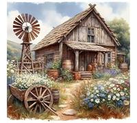 Puzzle Adulte 60 Pieces, Puzzles Classiques Qualité Supérieure Moulin à Vent de Maison en Bois, Bricolage Divertissement Créatif Jeux, Puzzles pour la Décoration Maison Cadeau