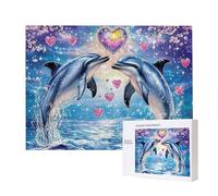 Puzzle Adulte 6000 Pièces Amour Dauphins 179x105cm Impossible Difficile Défiant, Puzzles pour Adultes Jeu éducatif Défi Jouets 6000 Pièces Puzzles pour Adultes, Divertissement Créatif Cadeau u-15