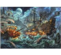 Puzzle Adulte 6000 Pieces Bateau Pirates et Les créatures de la mer - Set Collection océan et Bateau + Carte Tigre