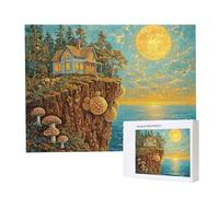 Puzzle Adulte 6000 Pièces Cottage en Bord de mer Puzzles pour Adultes Jeu éducatif Défi Jouets 6000 Pièces Puzzles pour Enfants, Puzzle de Bricolage Coloré pour la Décor de la Maison 179x105cm l-245