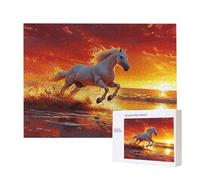 Puzzle Adulte 6000 Pièces Coucher de Soleil Cheval 179x105cm Impossible Difficile Défiant, Puzzles pour Adultes Jeu éducatif Défi Jouets 6000 Pièces Puzzles pour Adultes, Créatif Cadeau u-801