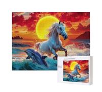Puzzle Adulte 6000 Pièces Dauphins Chevaux 179x105cm Impossible Difficile Défiant, Puzzles pour Adultes Jeu éducatif Défi Jouets 6000 Pièces Puzzles pour Adultes, Divertissement Créatif Cadeau u-266
