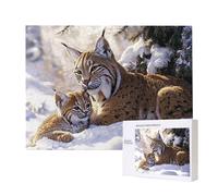 Puzzle Adulte 6000 Pièces Hiver Lynx 179x105cm Impossible Difficile Défiant, Puzzles pour Adultes Jeu éducatif Défi Jouets 6000 Pièces Puzzles pour Adultes, Divertissement Créatif Cadeau u-136