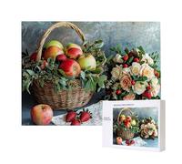 Puzzle Adulte 6000 Pièces Panier de Fruits Fleurs 179x105cm Impossible Difficile Défiant, Puzzles pour Adultes Jeu éducatif Défi Jouets 6000 Pièces Puzzles pour Adultes, Créatif Cadeau u-232