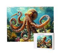 Puzzle Adulte 6000 Pièces Pieuvre des Profondeurs Puzzles pour Adultes Jeu éducatif Défi Jouets 6000 Pièces Puzzles pour Enfants, Puzzle de Bricolage Coloré pour la Décor de la Maison 179x105cm l-759