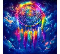 Puzzle Adulte 70 pièces 16 x 16 cm Puzzles pour Adultes Jeu éducatif défi Jouet DIY Puzzle Activité Familiale Parfaite(Attrape-rêves Ciel Nuage)