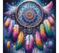 Puzzle Adulte 70 pièces 16 x 16 cm Puzzles pour Adultes Jeu éducatif défi Jouet DIY Puzzle Activité Familiale Parfaite(Attrape-rêves en Plumes colorées)