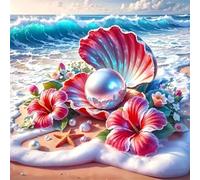Puzzle Adulte 70 Pièces 16x16 cm Puzzles pour Adultes Jeu éducatif Défi Jouets 70 pièces Puzzles pour Adulte, Puzzle Familial Parfait Fleurs de Plage Perle