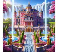 Puzzle Adulte 70 Pièces 16x16 cm Puzzles pour Adultes Jeu éducatif Défi Jouets 70 pièces Puzzles pour Adulte, Puzzle Familial Parfait Paysage du Jardin de la Villa