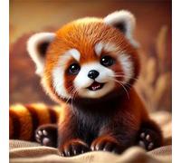 Puzzle Adulte 70 Pièces 16x16 cm Puzzles pour Adultes Jeu éducatif Défi Jouets 70 pièces Puzzles pour Adulte, Puzzle Familial Parfait Panda Roux Mignon