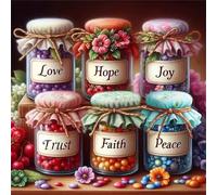 Puzzle Adulte 70 Pièces, Bricolage Puzzle Espoir, Paix et Foi, Puzzles Impossible 70 Pieces, Jeu de Famille Team Building, Cadeau pour Les Amants ou Les Amis, Unique Home Decor