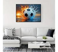 Puzzle Adulte 70 pièces Football de Glace et de feu 20x15 cm Puzzles pour Adultes Jeu éducatif Défi Jouets 70 Pièces Puzzles pour Décoration de la Maison